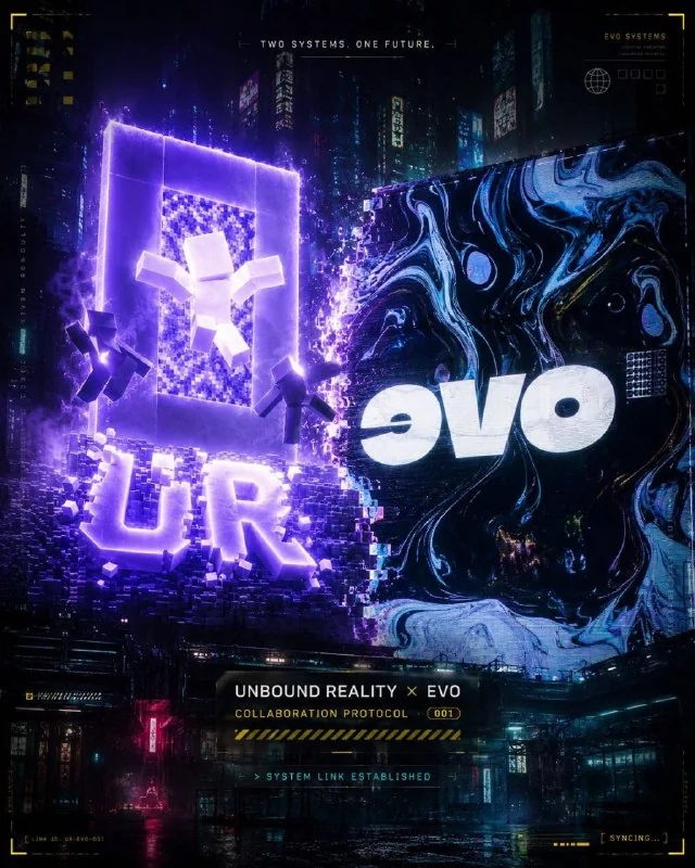 Официальный арт коллаборации Unbound Reality и EVO